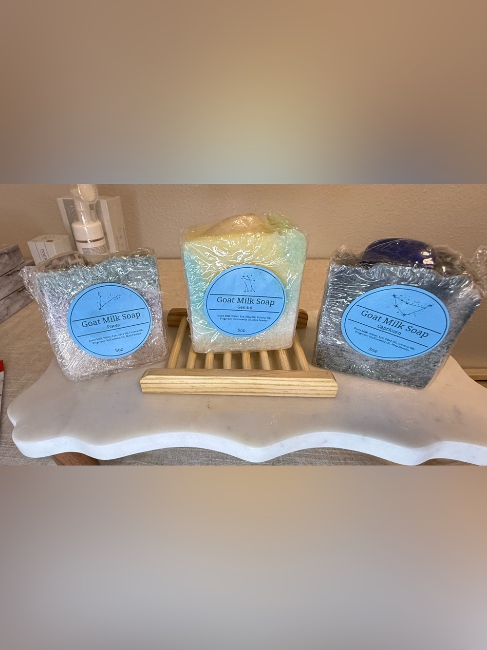 Goat Milk Soap bundle with soap tray